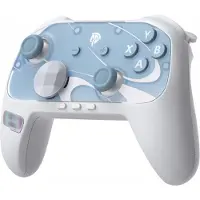 EasySMX S10, Nintendo Switch/Switch 2, PC, mobiele apparaten, joystick TMR, HD-trilling, wit-blauw, draadloze controller