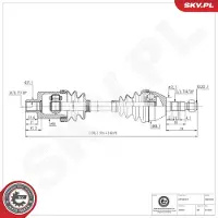 ESEN SKV 40SKV089 Aandrijfas