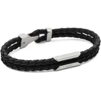 Diesel Armband zwart / zilver