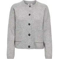 ONLY Gebreid vest 'ONLPiemonte' lichtgrijs