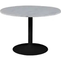 Actona Marble Eettafel Marmer - Ø 110 cm - Wit/Zwart