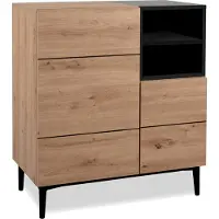 Finori Nola 01 A ladekast/ArtisanOak/Zwart