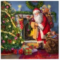 Papstar Servetten met kerstmotief 'Door de schoorsteen'