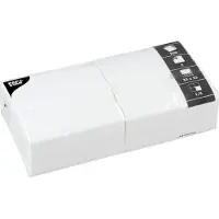 Papstar Papieren Servetten, 33 x 33 cm, 2 Laags, 1/4 Vouw, Wit