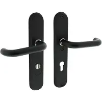 Intersteel Achterdeurbeslag Aurano PC 72mm kerntrekbeveiliging ovaal zwart