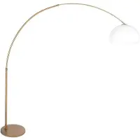 Steinhauer Booglamp Sparkled Light brons met bol witte kap