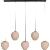 Mexlite Silura LED Hanglamp | 5x E27 40W | Dimbaar | Creme/Zwart