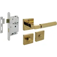 Intersteel Compleet deurklinkset Bau-Stil messing toilet