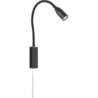 FISCHER&HONSEL GMBH LED-wandlamp Sten, dimbaar, zwart, Woon-/ Eetkamer, metaal, Modern, LED wandlamp
