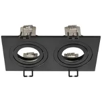 SLV Zwarte inbouwring New Tria 155 rechthoekig