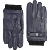 Tresanti handschoenen effen blauw leer
