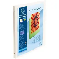 Exacompta 20x Kreacover Ringband opaak PP 5/10de - 4 ringen van 15mm - A4 - Wit - 51189E