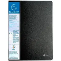 Exacompta 8x Up Line Showalbum met vaste rug en etiket op 3 zijden- harde PP- 60 tassen - 120 zichten - A4 - Zwart - 88601E