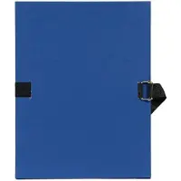Exacompta 10x Map met uitrekbare in gekleurde canvas - 24x32 cm - Donkerblauw - 732E