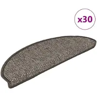 vidaXL Trapmatten zelfklevend Sisal-Look 30 st 65x21x4 cm grijs-beige
