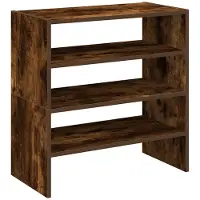 vidaXL Schoenenrekken 2 st stapelbaar 60x30x30,5 cm gerookt eikenkleur