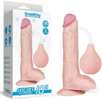 Vuxen Spuitende Realistische Dildo met Knijpbal