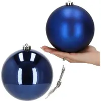 Springos Kerstballen | 2 Stuks | 15 cm | Blauw