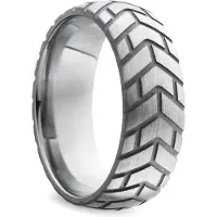 Black Label - Tire - Zware RVS Cockring met Bandenprofiel - Diameter 40 mm