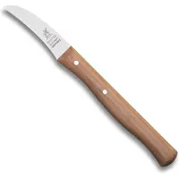 Robert Herder Molenmes - Schilmesje - Tourneermesje - RVS - Krom - Lemmet 60 mm - Heft Kersenhout