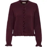JDY Gebreid vest 'JDYLETTY' robijnrood