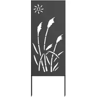 vidaXL Tuin Privacy Scherm Zwart 50 x 140 cm Koudgewalst staal