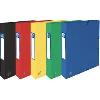 Oxford Elba elastobox Top File+ rug van 4 cm, geassorteerde kleuren 9 stuks