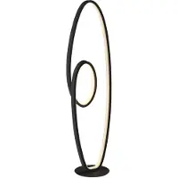 LUCANDE Vloerlampe , Bronwyn, dimbare, Zwart, Woonkamer, Metaal, Modern