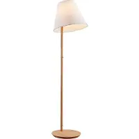 LUCANDE Vloerlampe , Jinda, Wit, Woonkamer, Stof, Scandinavisch