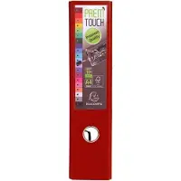 Exacompta Prem Touch Ordner A4 80 mm Bordeauxrood 2 ringen 53304E Karton, PP (Polypropeen) Staand 10 Stuks