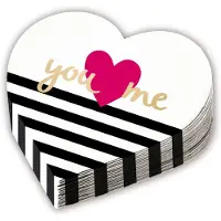Amscan Servetten You En Me 32 Cm Papier Zwart/wit 12 Stuks