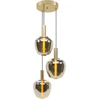 Stars of Light 3-lichts hanglamp Fruitera goud Ø 45cm
