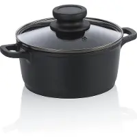 kela Kookpan Atura Met Deksel Zwart 1 L