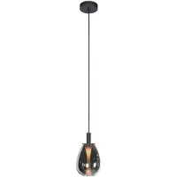 Steinhauer Glimsy 4200ZW Hanglamp – Zwart Glas Ø14,5 cm