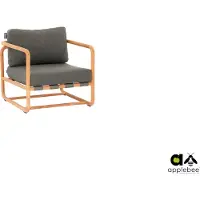 Apple Bee Loungestoel Dolce Lounge Chair 75 Teak Pavement Grey