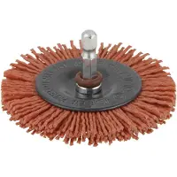 Wolfcraft - Nylondraad schijfborstel voor Boormachine - 75mm - 1500000