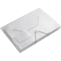 FolderSys Hoekmappen JUMBO, A4, B 240 x H 320 mm, 3 binnenflappen & elastische sluiting, polypropyleen, dikte 0,42 mm, transparant, 10 st.