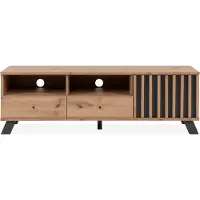Finori Medan 56A TV-meubel houtmateriaal/Artisan Eik/Antraciet