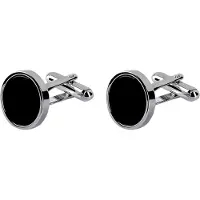 Profuomo manchetknopen rond zwarte onyx