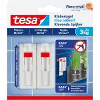 TESA Klevende Spijker tegels & metaal 3kg verstelbaar wit 2 stuks