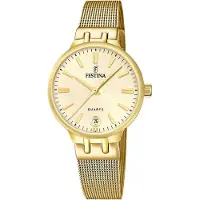 Festina Kwartshorloge Mademoiselle Polshorloge, dameshorloge, roestvrijstalen band, analoog, datum