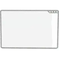 Playroom whiteboard PLAYBOARD, e3-geëmailleerd staal, wit, gerecycled PET frame grijs, B 750 x H 500 mm