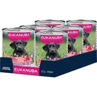 Eukanuba Puppy met rund en pompoen natvoer hond 1 tray (6 x 400 g)