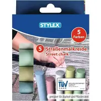 Roost 25008 stoepkrijt Blauw, Groen, Rood, Wit, Geel 5 stuk(s)