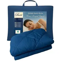 Princessdekbedden PrincessDekbed - EazyDekbed - Uni Kleur - Blauw - Hoesloos Dekbed 140x200 cm - Bedrukt & Gekleurd Dekbed - Eenpersoons Dekbed met Cassette Box Constructie