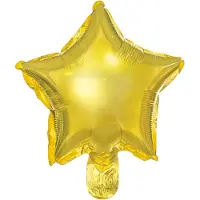 Party Deco Partydeco - Folieballon Sterren Goud 25 cm (25 stuks)