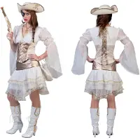 Vegaoo Wit piraten kostuum voor dames - Verkleedkleding - Small