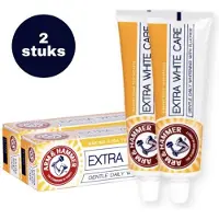 Arm & Hammer 2 Tubes - Whitening - Tandpasta - Extra White - 125 gram - Baking Soda - Witte Tanden - Wittere Tanden - Tandpasta Whitening - Voordeelverpakking
