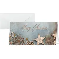 Sigel Kerstkaart + envelop DS099 21,8 x 21 cm Blauw 10+10 stuks