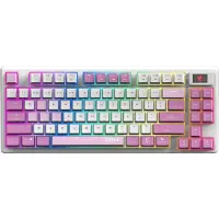 MSI FORGE GK600 TKL WIRELESS VIOLET, Draadloos, USB + Bluetooth, Mechanische schakelaar, QWERTY-indeling, RGB LED-verlichting, Roze, Paars, Wit